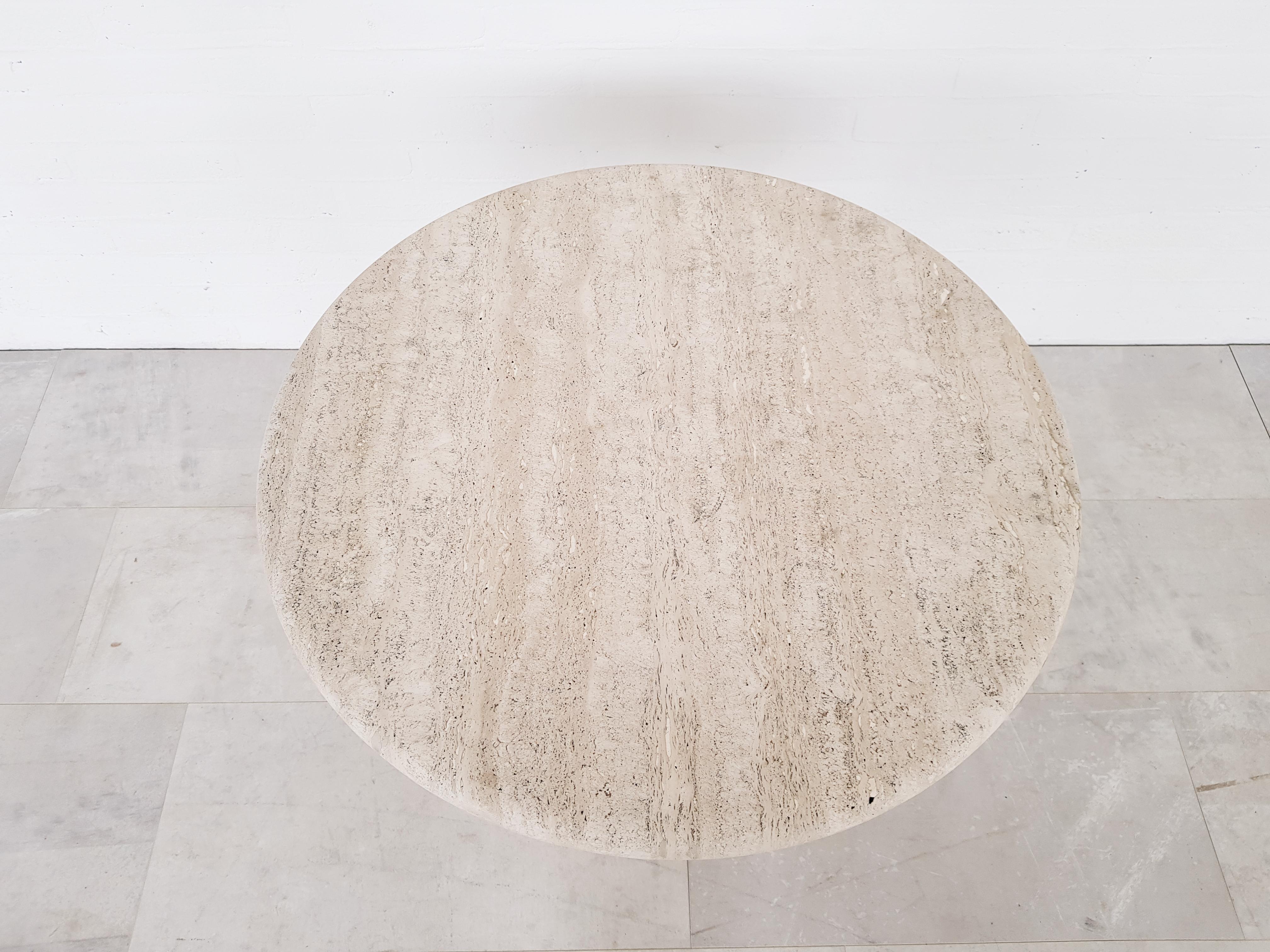 Post-Modern Postmodern Travertine Occasional Table by Peter Draenert
