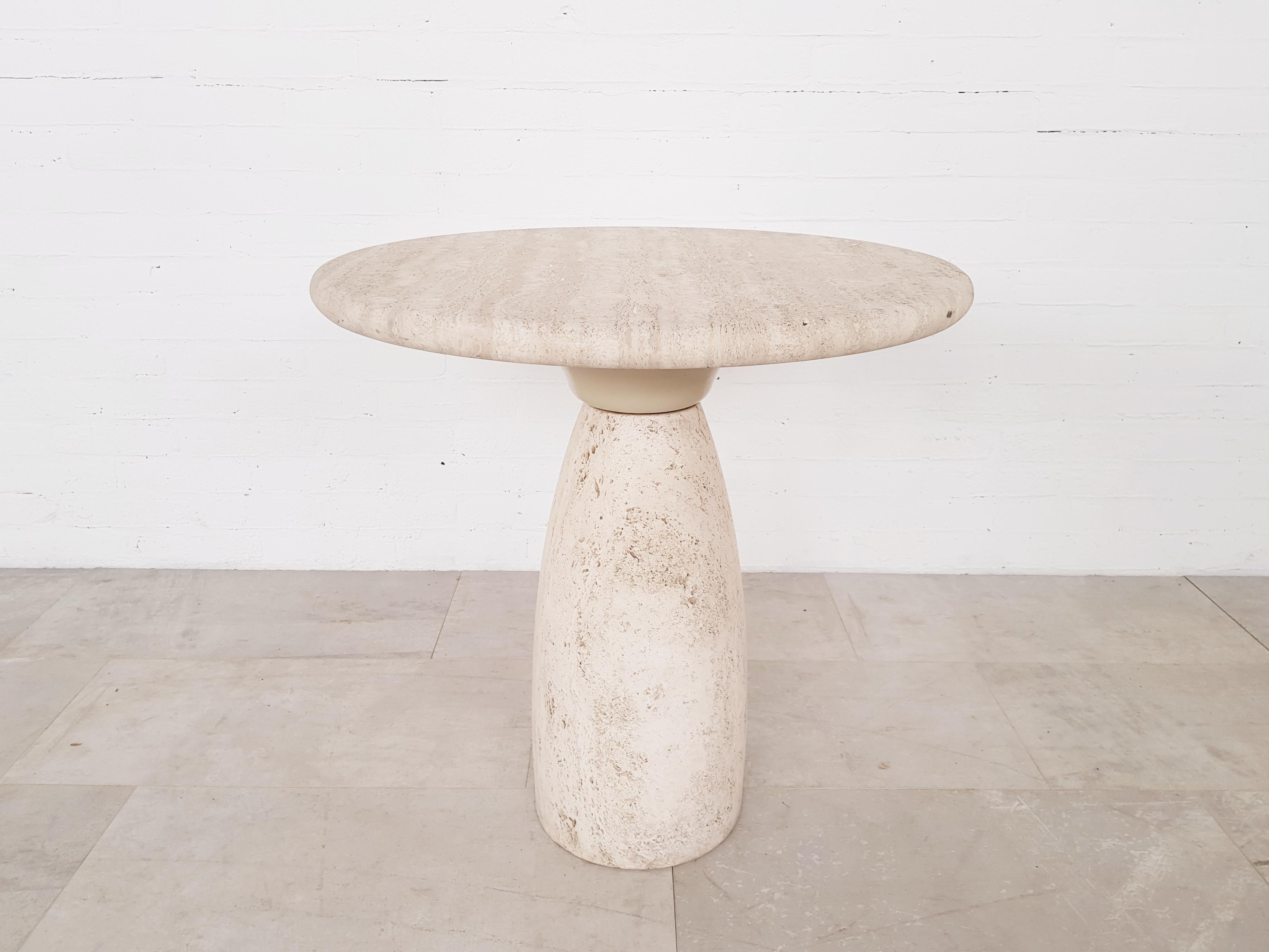Postmodern Travertine Occasional Table by Peter Draenert 3
