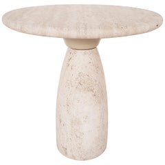 Postmodern Travertine Occasional Table by Peter Draenert