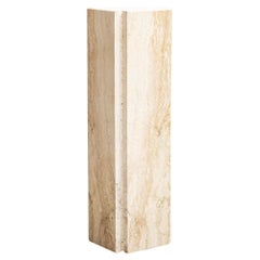 Post Modern Travertine Pedestal Post Modern Travertine Pedestal