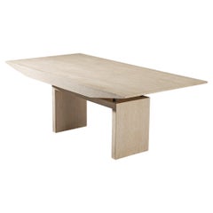 Post-Modern Travertine Rectangular Dining Table from Italy