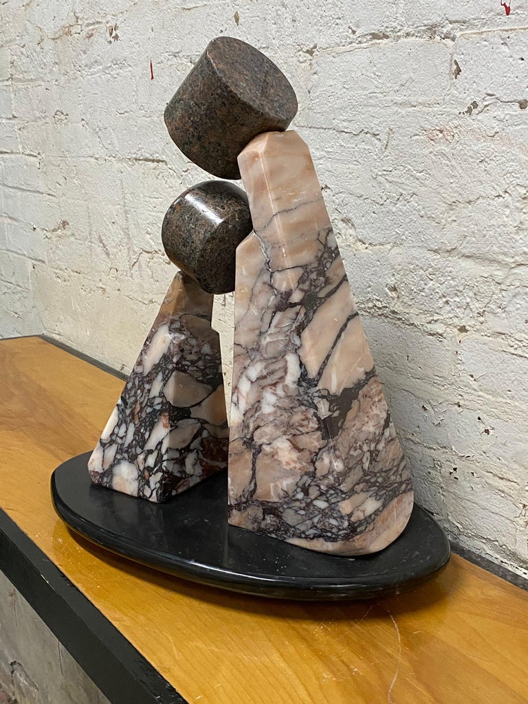 Postmodern 'Two Figures' Marble Sculpture 2