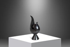 Scultura postmoderna a due pezzi in marmo nero massiccio, Stati Uniti d'America, anni '80 ca.
