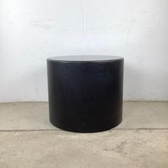 Post-Modern Upholstered Drum Table