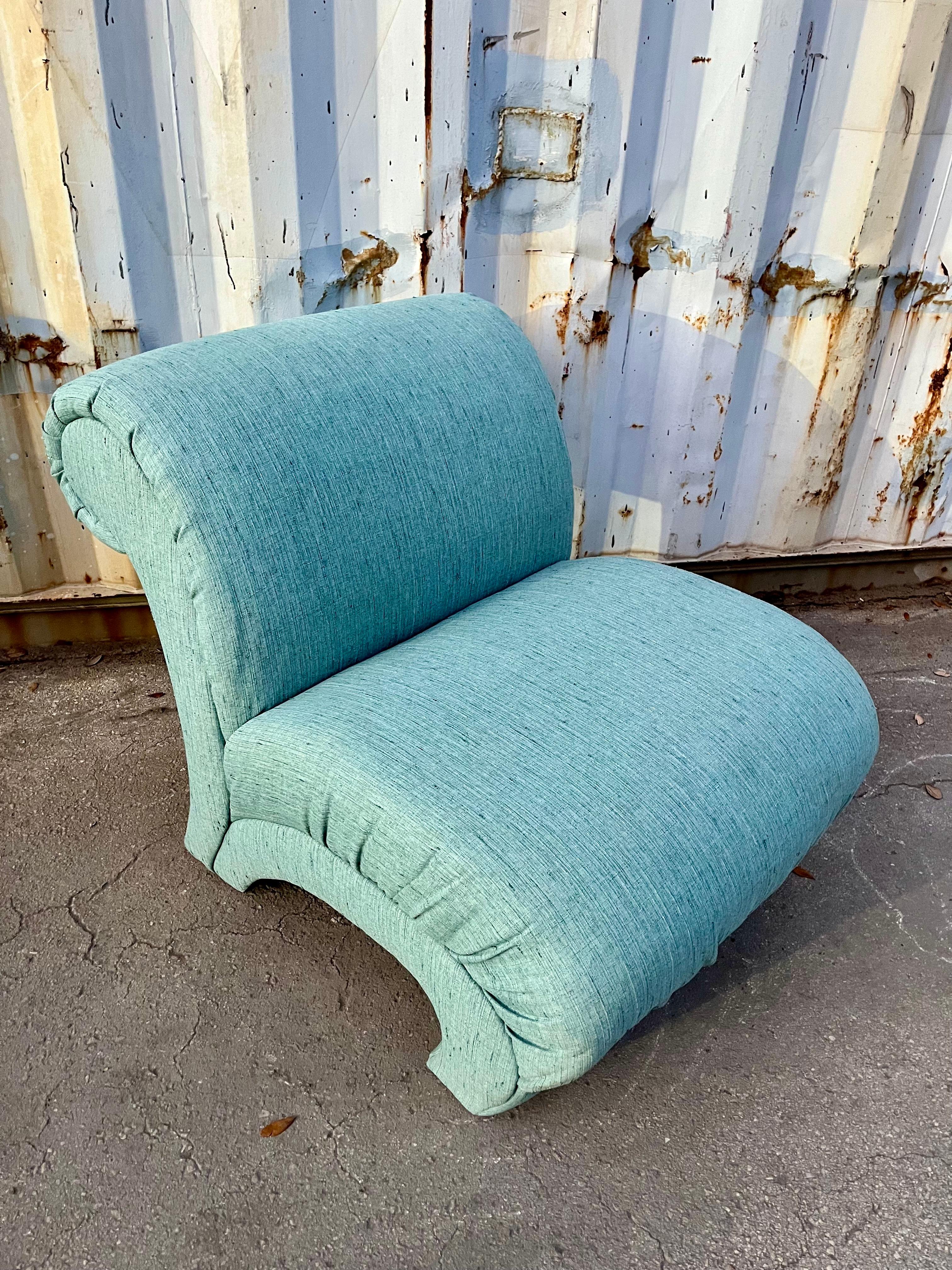 Silla tapizada Post Modern de Schweiger Industries. C Años 80 Estadounidense en venta