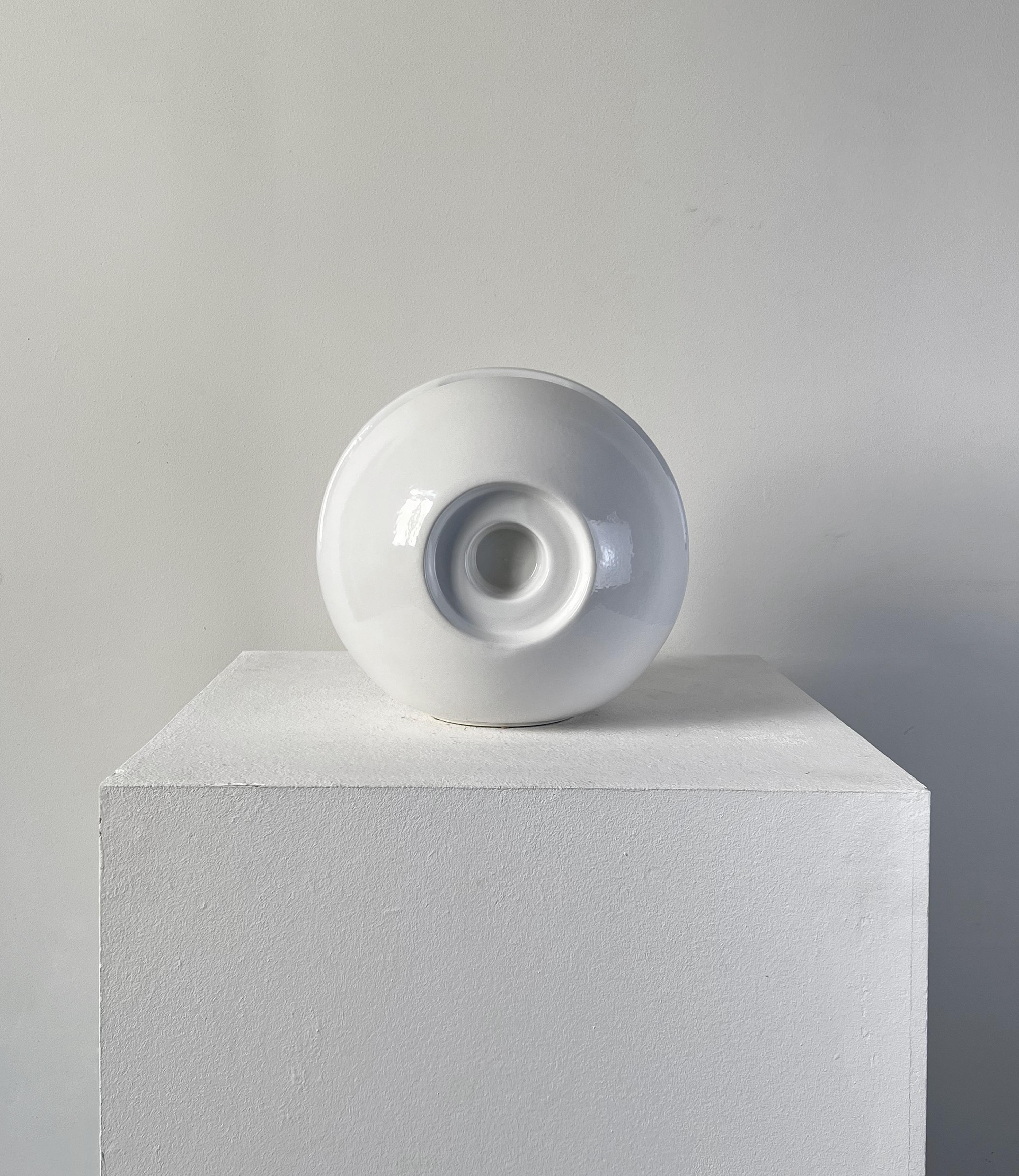 Ceramic Post modern vase by Enzo Bioli for Il Picchio, Italy For Sale