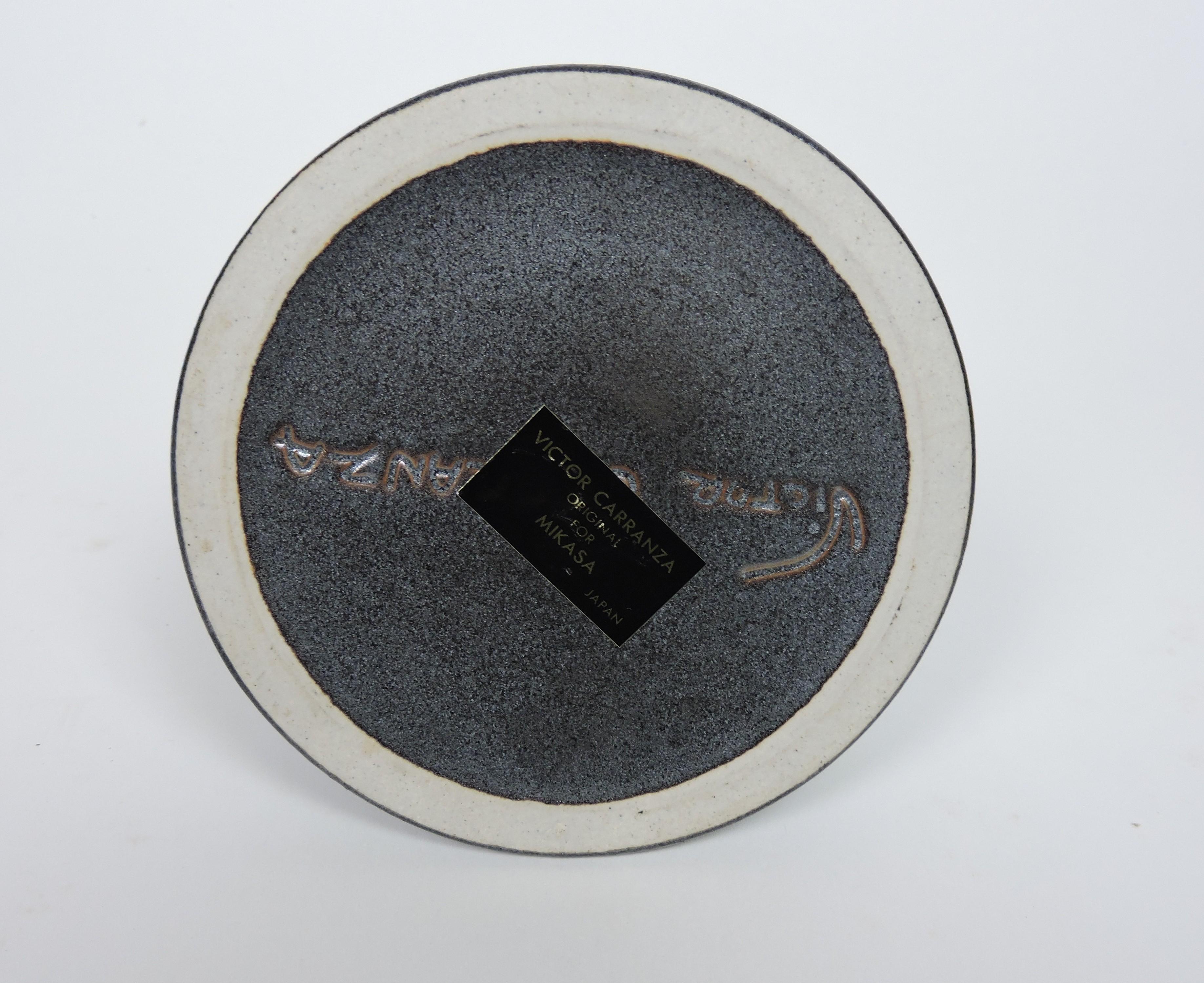 Japanese Post Modern Victor Carranza Minimalist Mikasa Art Pottery Ceramic Cone Vase For Sale