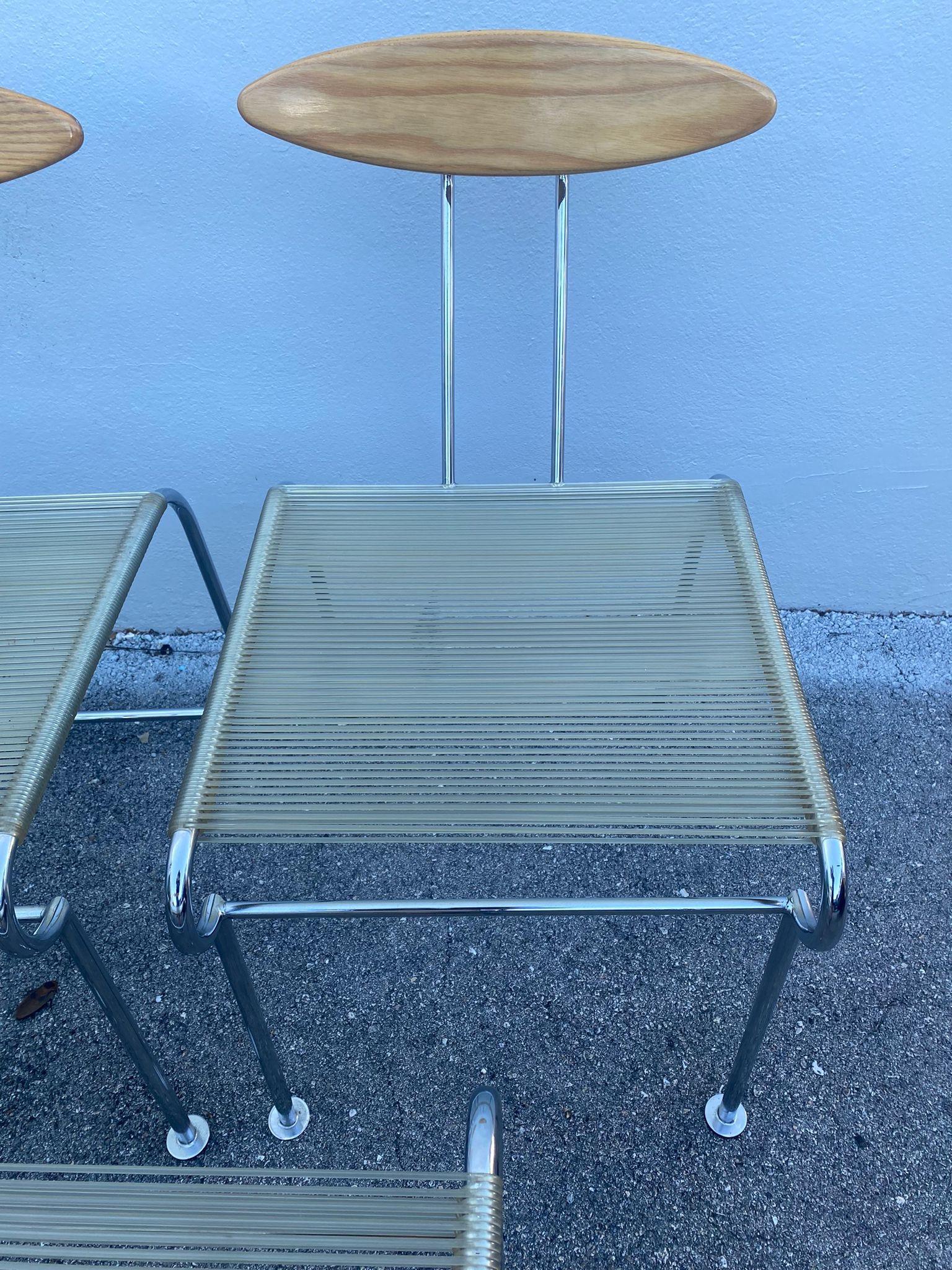 Post-Modern Vintage Dining Chairs by Massimo Iosa Ghini for Moroso, Set of 8 In Good Condition For Sale In East Hampton, NY