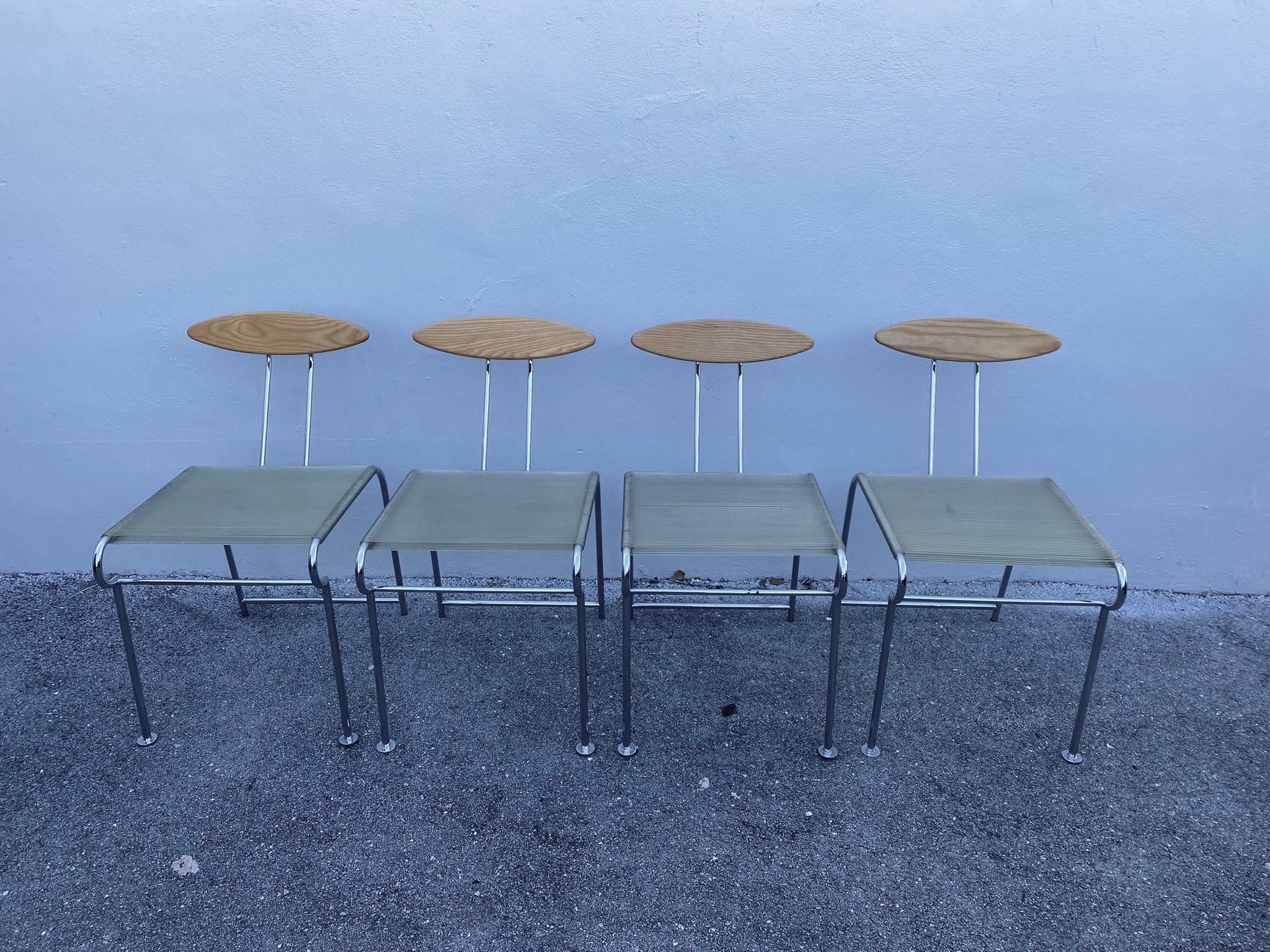 Chaises de salle à manger vintage post-modernes de Massimo Iosa Ghini pour Moroso, lot de 8 en vente 2