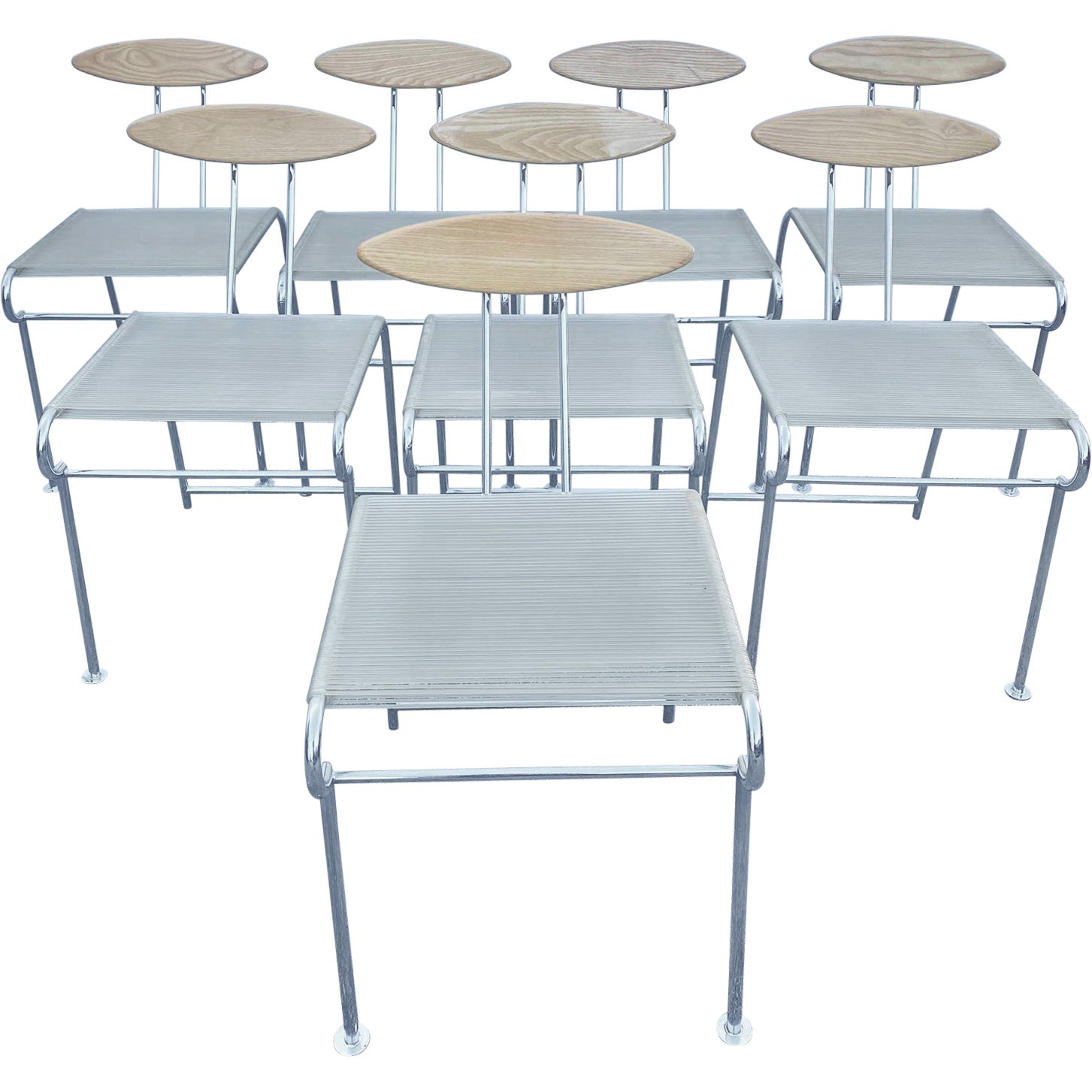 Postmoderne Vintage-Esszimmerstühle von Massimo Iosa Ghini für Moroso, 8er-Set