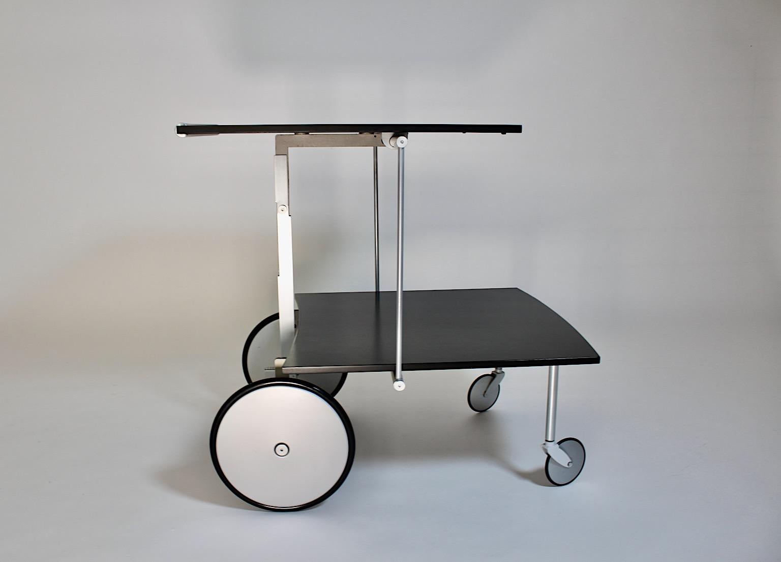 Carro de bar híbrido postmoderno Vintage Mesa de sofá Raoul Barbieri Ycami Años 90 Italia en venta 10
