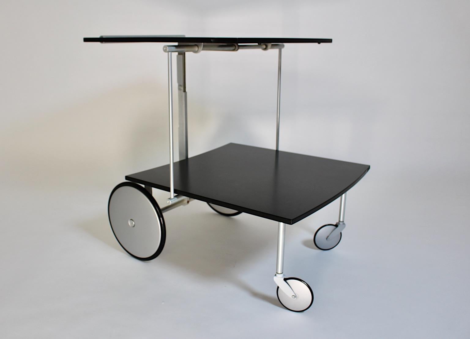 Carro de bar híbrido postmoderno Vintage Mesa de sofá Raoul Barbieri Ycami Años 90 Italia Posmoderno en venta