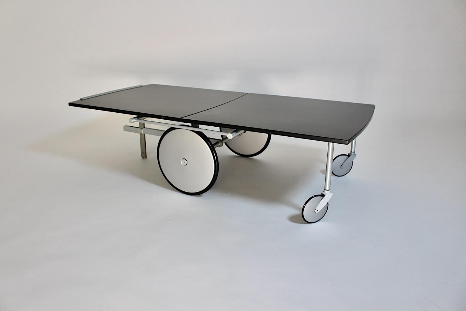 Carro de bar híbrido postmoderno Vintage Mesa de sofá Raoul Barbieri Ycami Años 90 Italia Italiano en venta