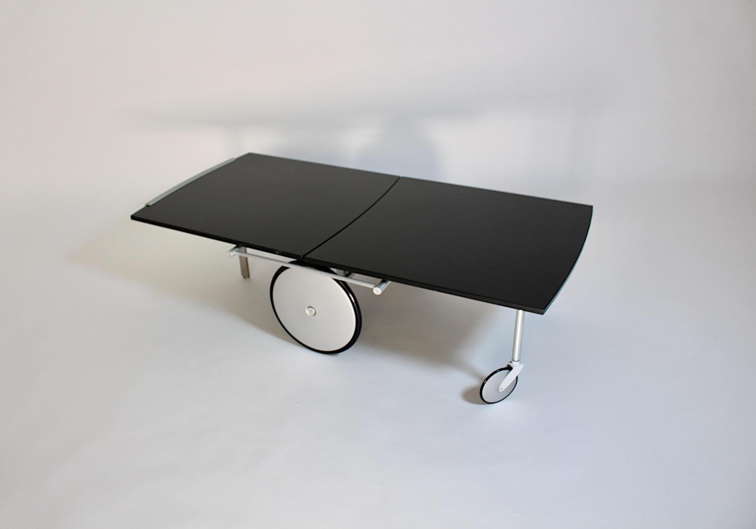 Carro de bar híbrido postmoderno Vintage Mesa de sofá Raoul Barbieri Ycami Años 90 Italia en Bueno estado para la venta en Vienna, AT
