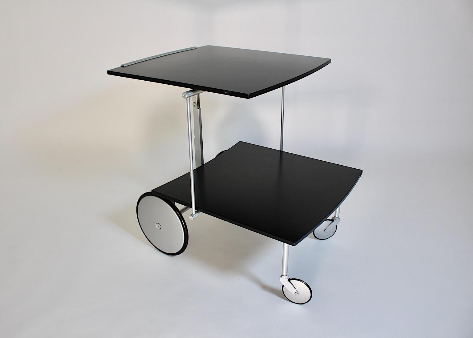 Carro de bar híbrido postmoderno Vintage Mesa de sofá Raoul Barbieri Ycami Años 90 Italia en venta 1