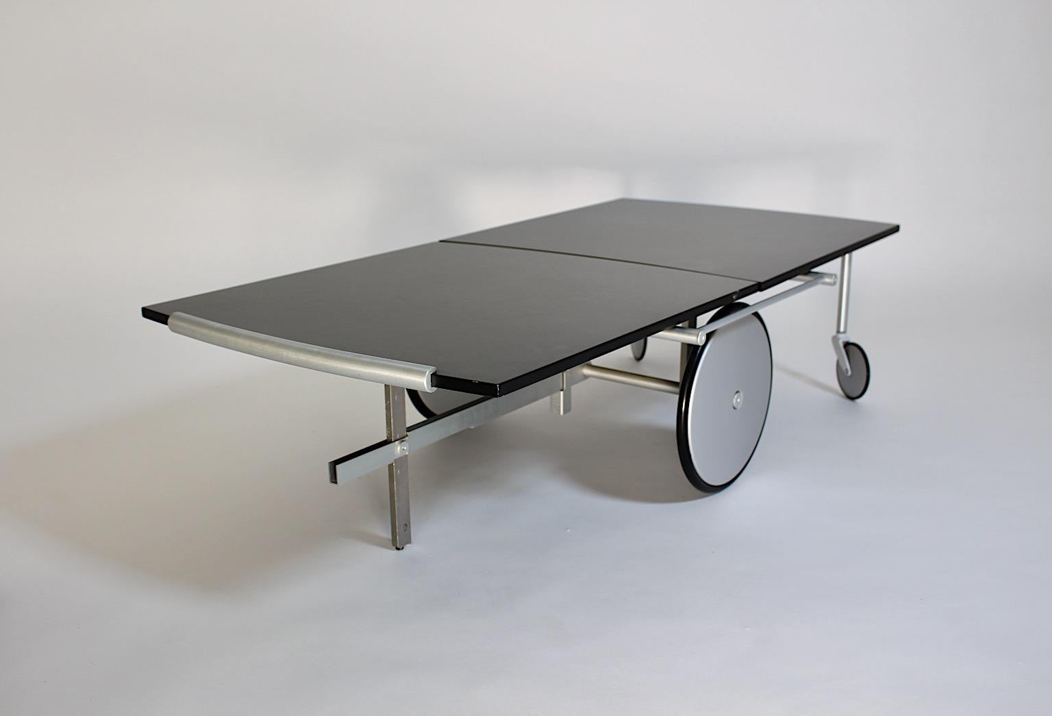 Carro de bar híbrido postmoderno Vintage Mesa de sofá Raoul Barbieri Ycami Años 90 Italia en venta 2