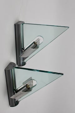 Post Modern Vintage Sconces Wall Light Icaro Duo Pair Carlo Forcolini 1984 Italy