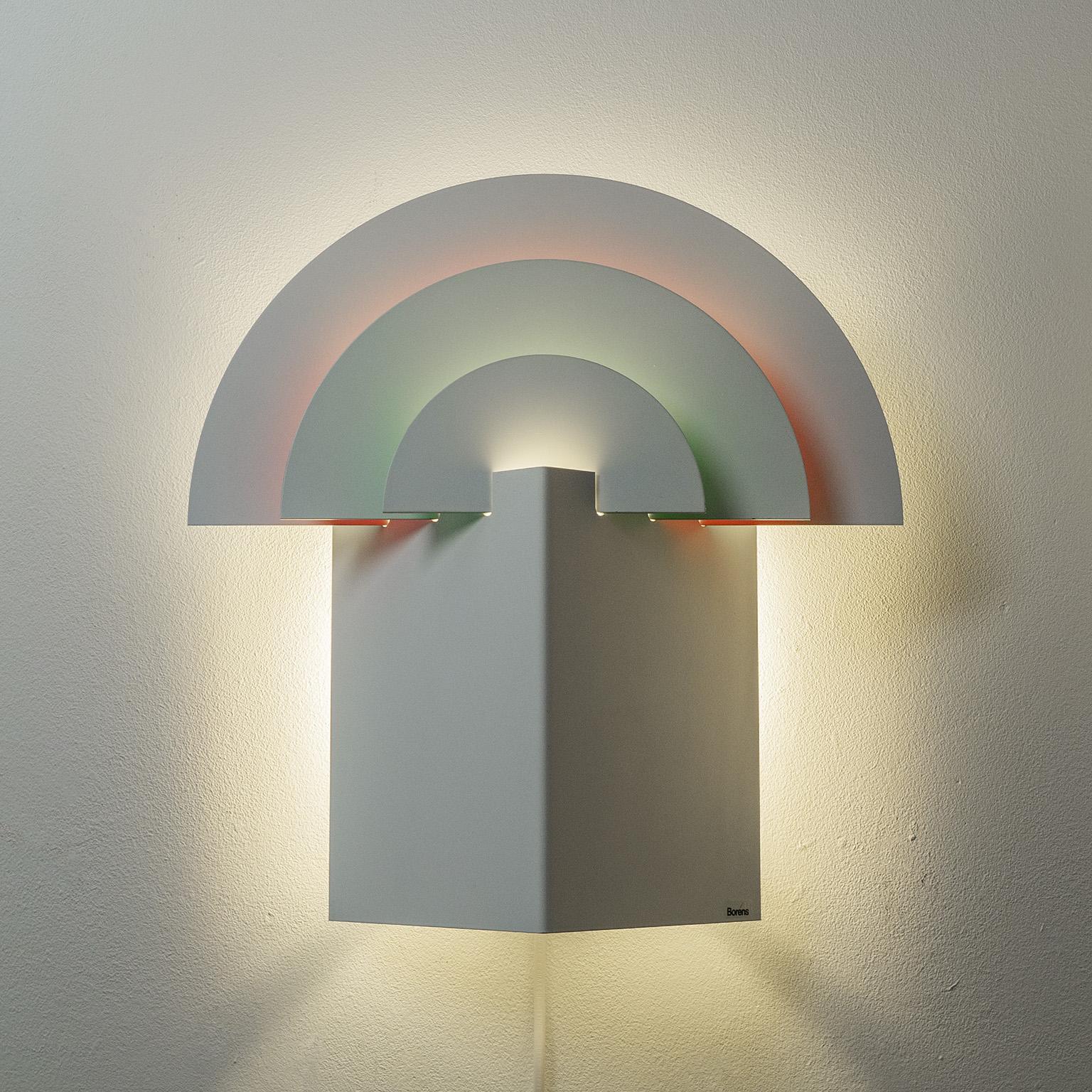 Acciaio Lampade da parete post-moderne di Boréns, circa 1980 in vendita