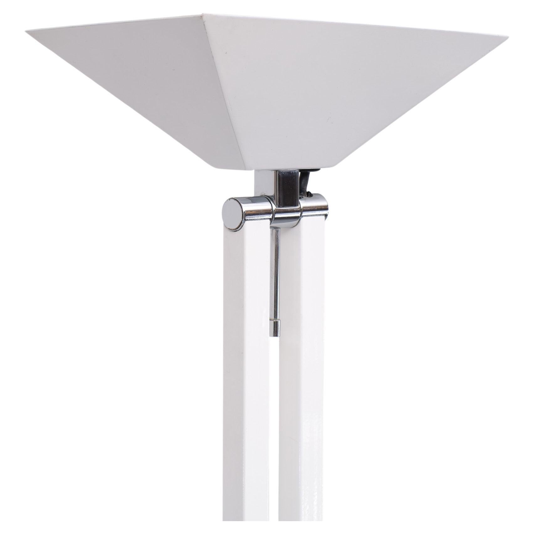 blanc postmoderne   Lampadaire belge des années 1980 