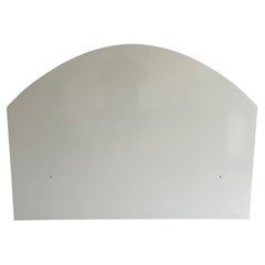 Post modern white gloss laminate simple curved queen bed headboard
