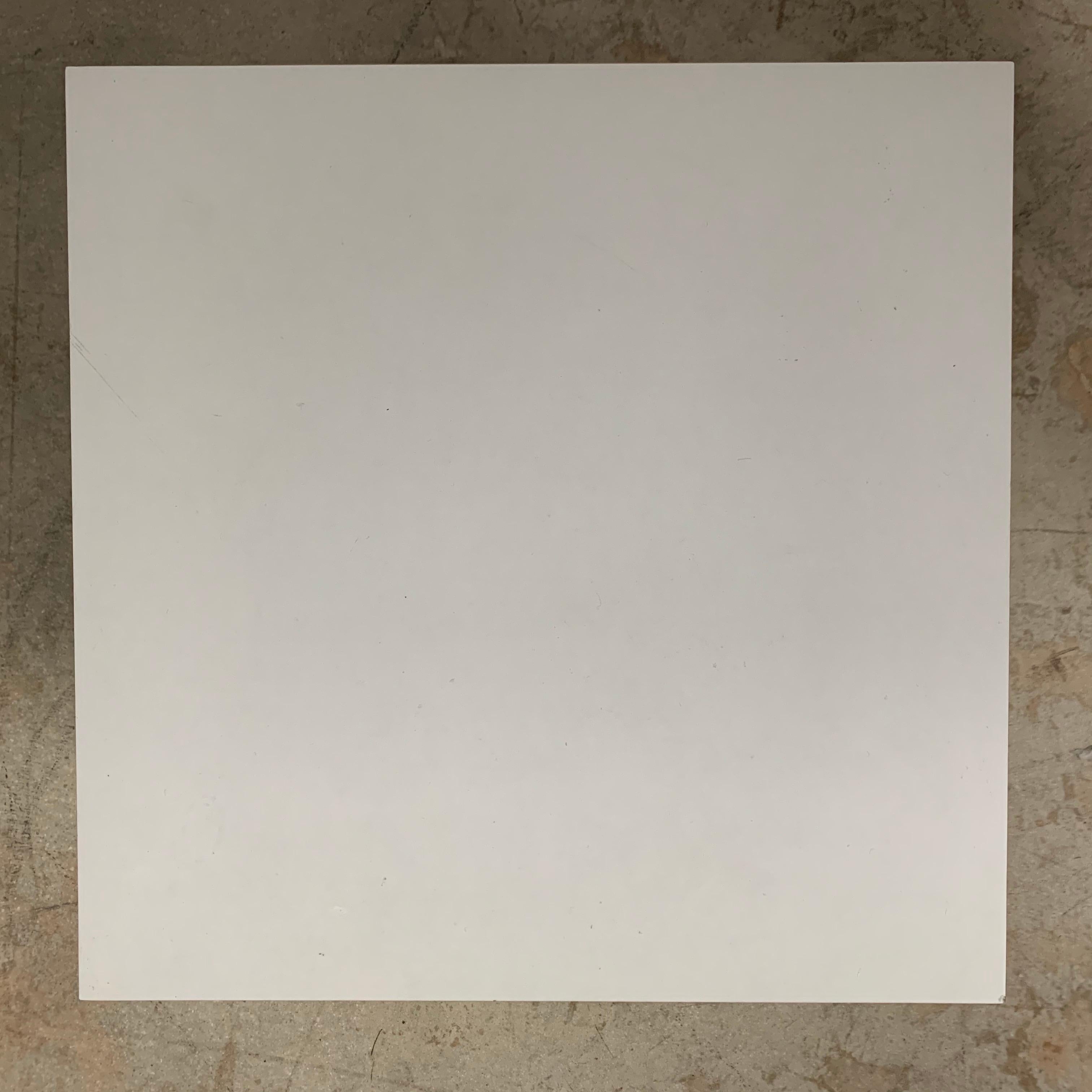 Post-Modern Postmodern White Laminate Cube Side End or Occasional Table