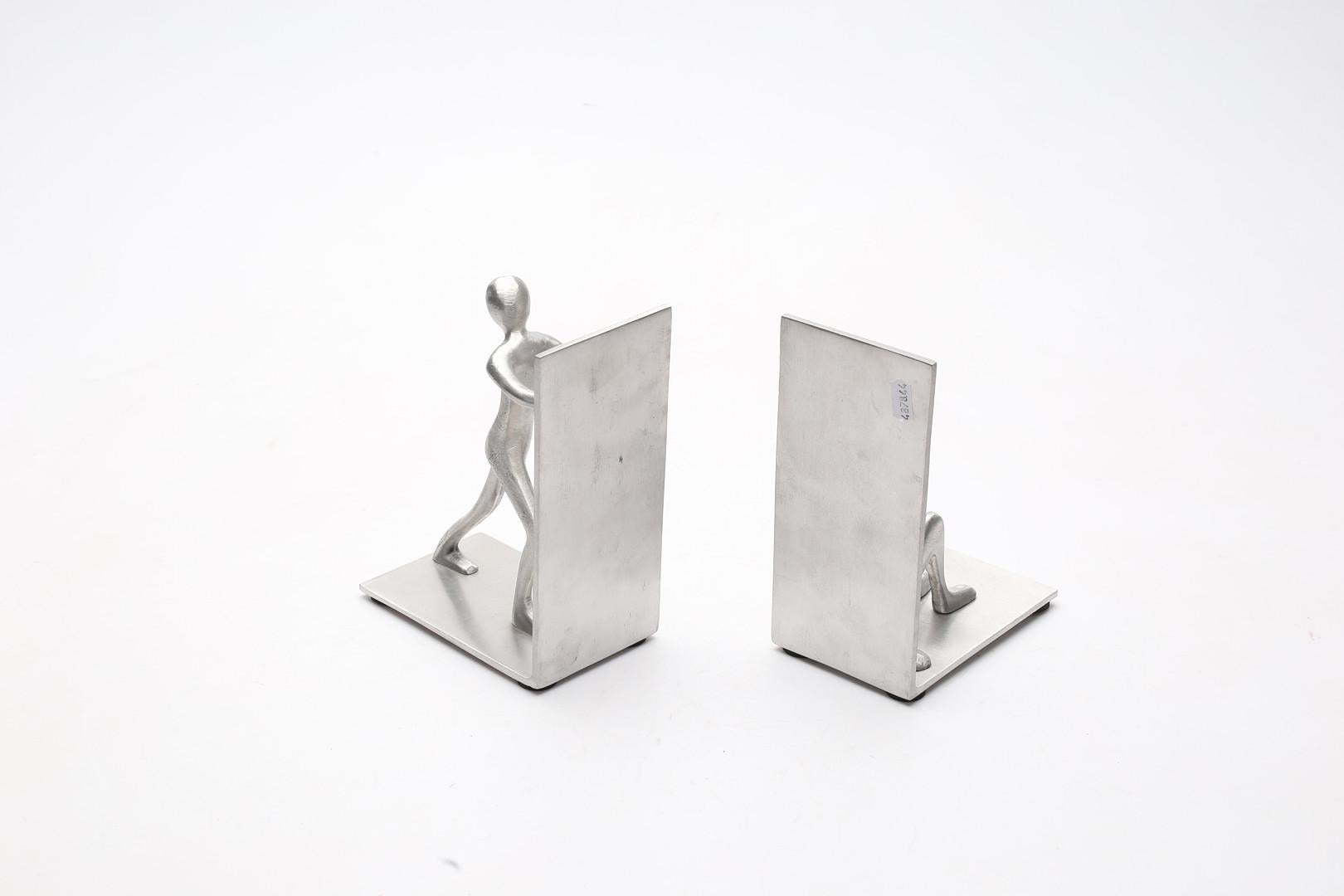 Post Modern White Metal Bookends For Sale 2