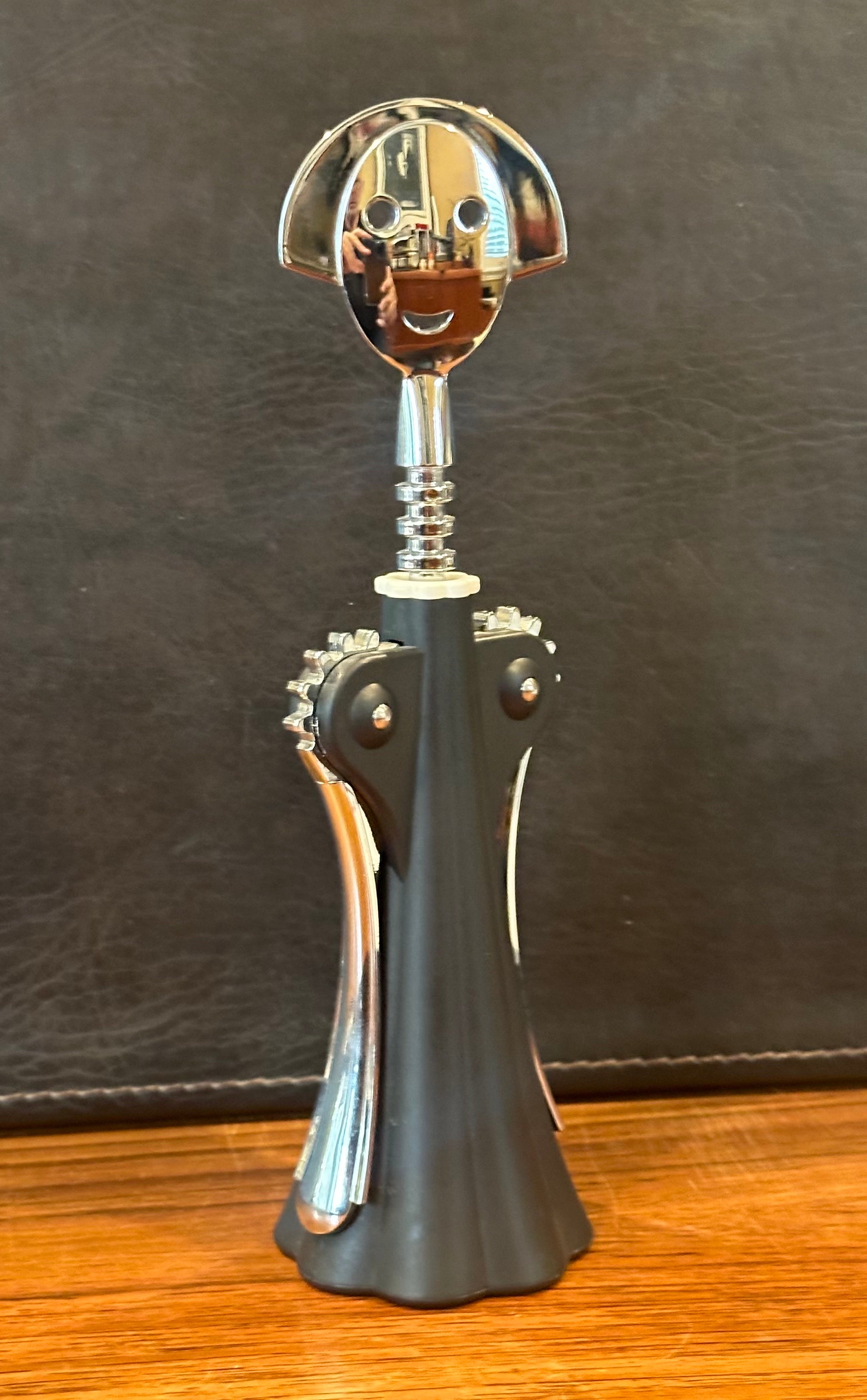  Classic post-modern wine opener by Alessandro Mendini for Alessi, circa 2000s. The piece is in very good condition and measures 3