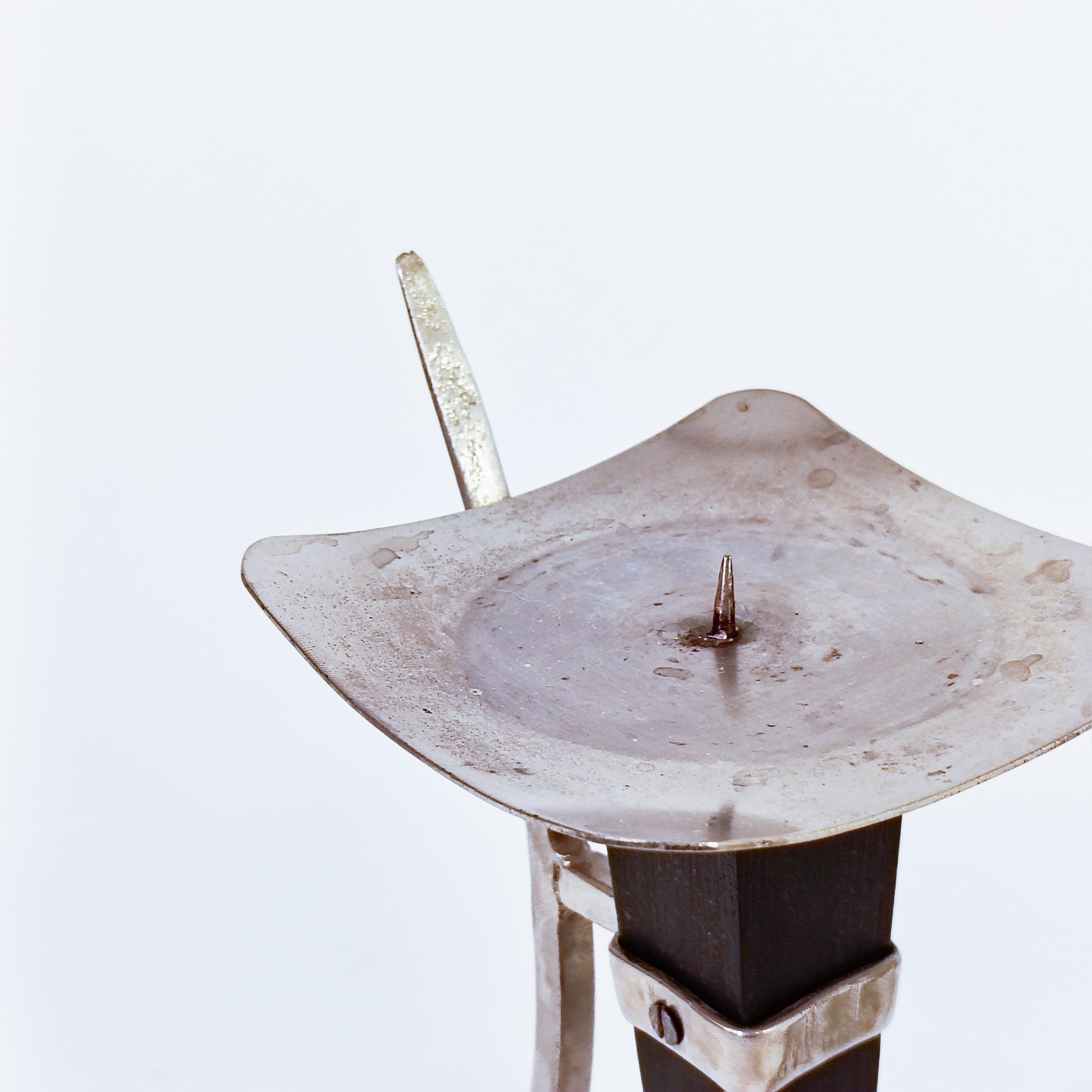 Bougeoirs post-modernes en fer forgé, Suède, années 1980 en vente 1