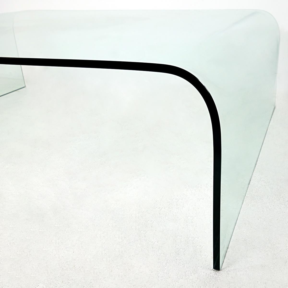 Late 20th Century Postmodern XL Wide Waterfall Cocktail Table by Angelo Cortesi for Fiam Italia
