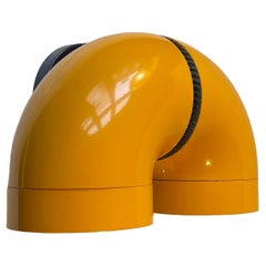 Vintage Post Modern Yellow Dual Pipeline Wall Sconce by Ole Pless for Nordisk Solar, 70s