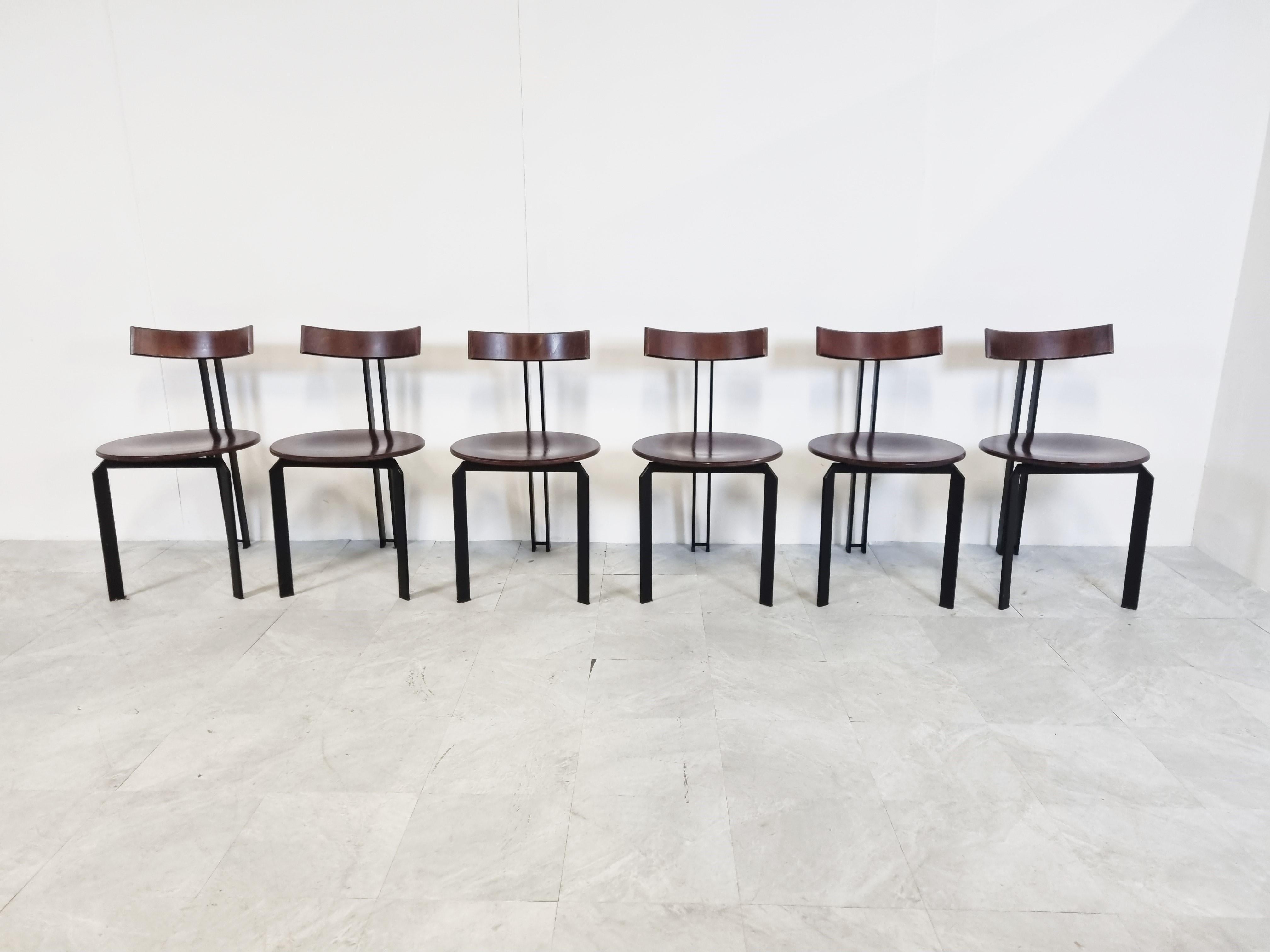 Post-Modern Post Modern Zeta Dining Chairs by Martin Haksteen for Harvink, 1980s