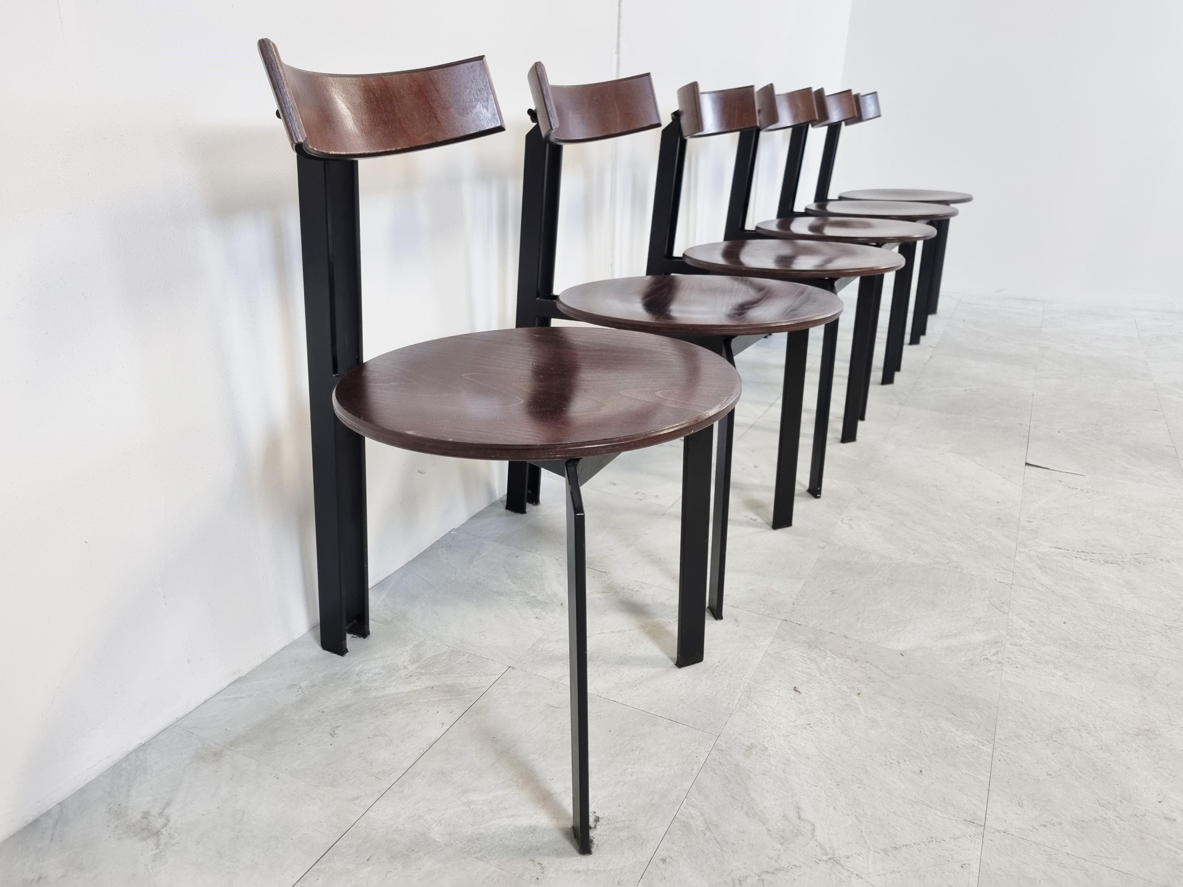 Lacquered Post Modern Zeta Dining Chairs by Martin Haksteen for Harvink, 1980s