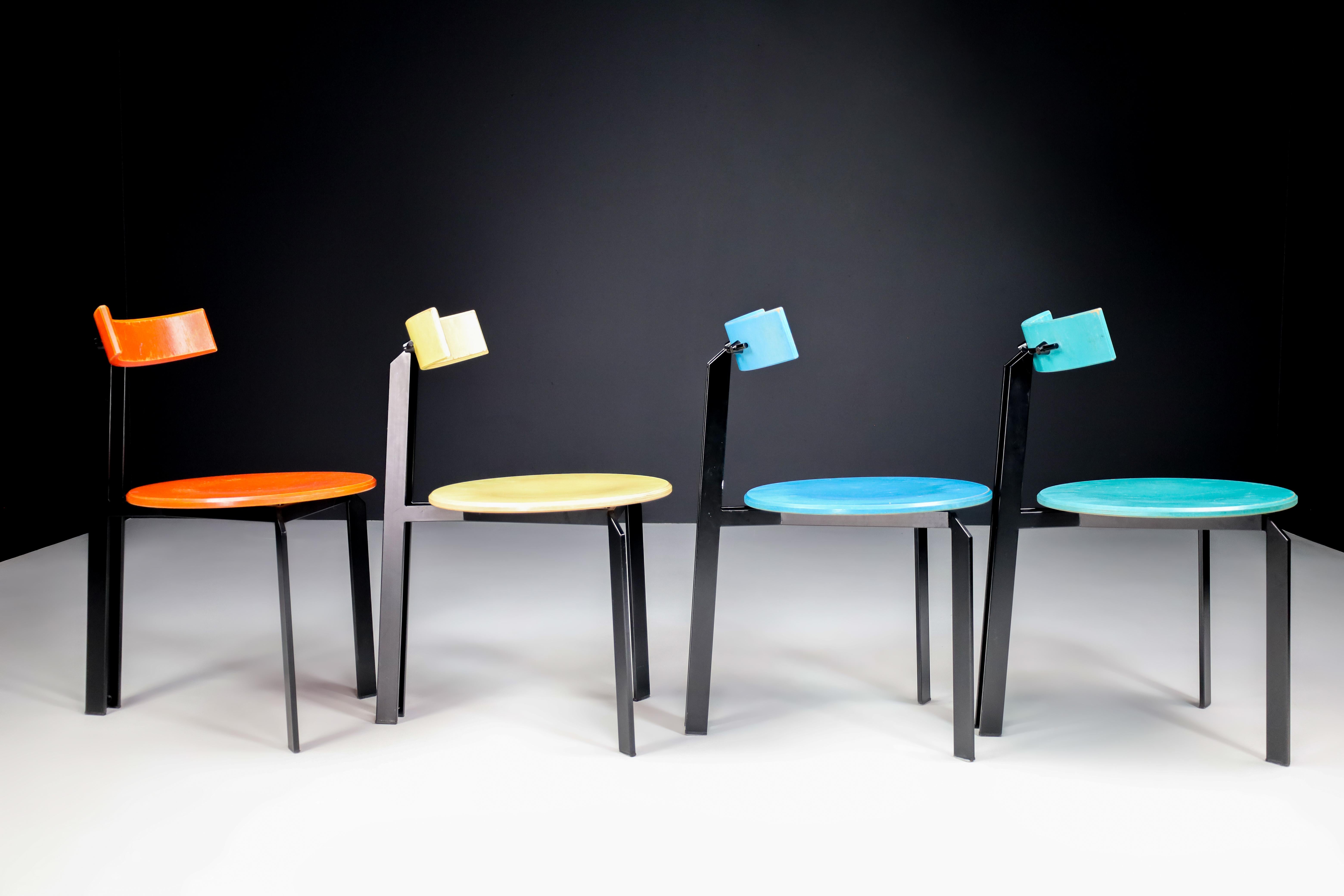 Néerlandais Chaises de salle à manger Zeta post-modernes de Martin Haksteen pour Harvink, Pays-Bas en vente