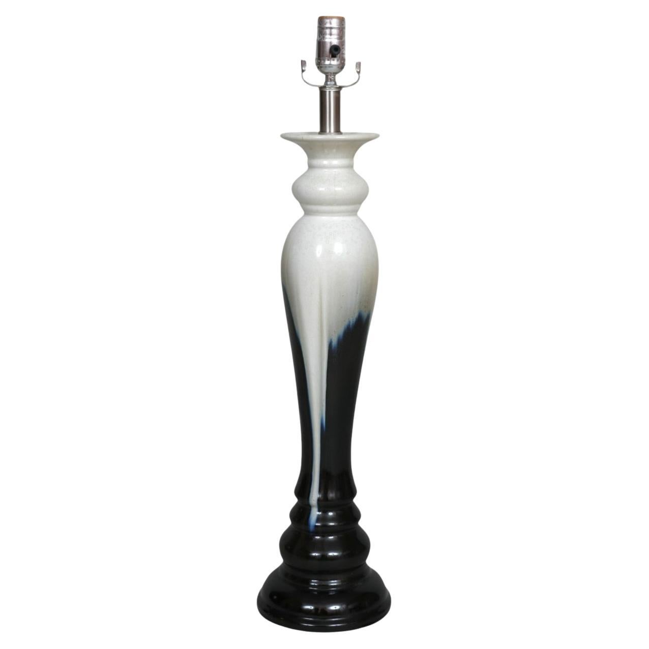 Post Moderne Drip Glazed Ceramic Table Lamp For Sale