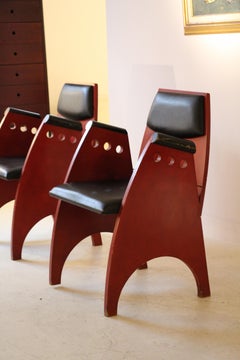 Post-modernist armchairs. French architect's work. Circa 1980