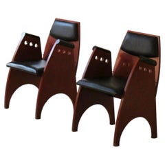 Post-modernist armchairs. French architect's work. Circa 1980