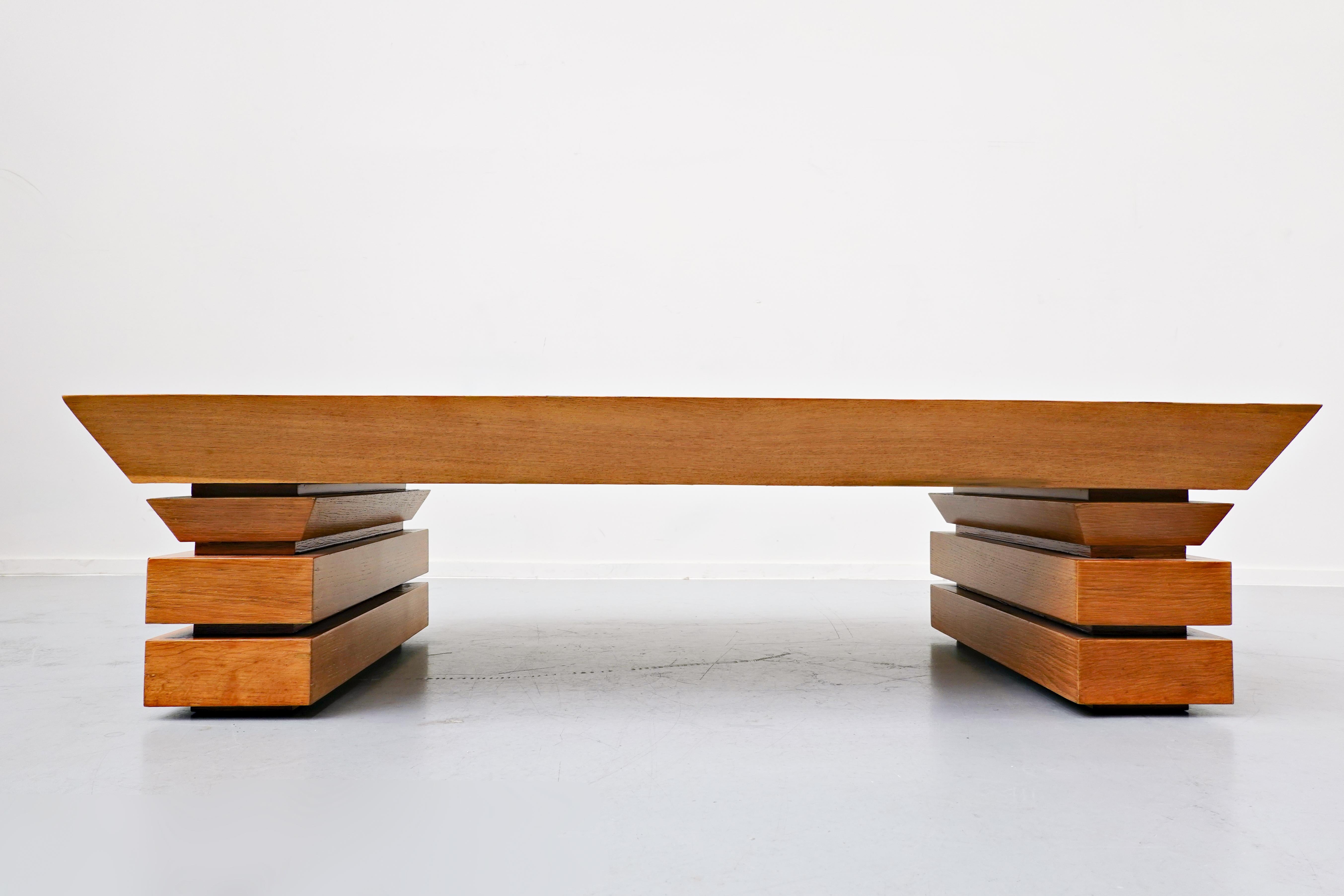 Post Modernist Coffee Table, Oak, 1980s 1