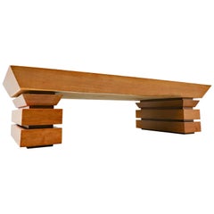 Post Modernist Coffee Table, Oak, 1980s