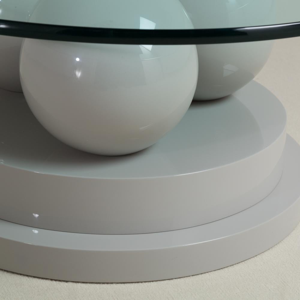Post-Modern Post Modernist Grey Lacquered Coffee Table, 1980s