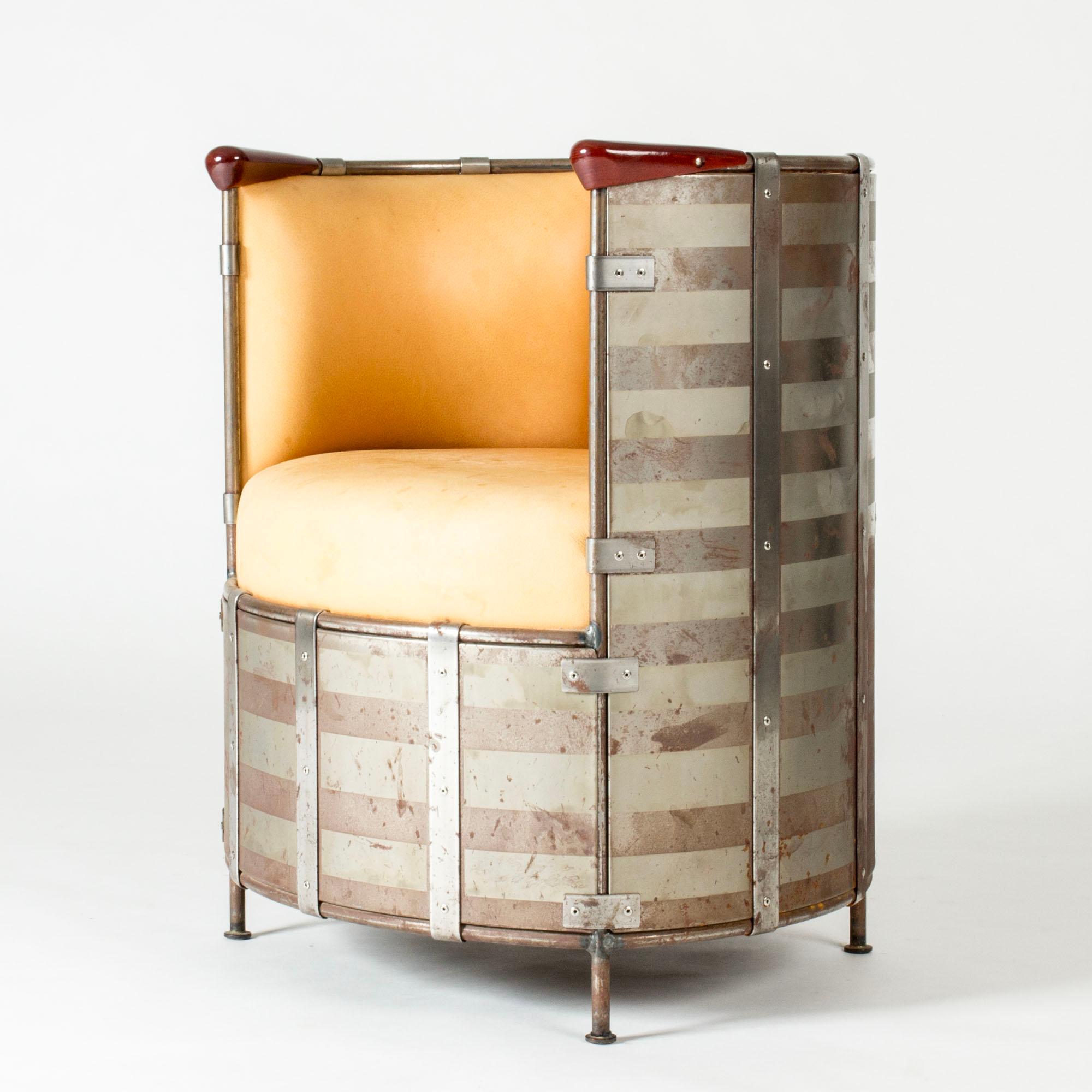 Fin du 20e siècle Chaise longue post-moderniste en peau d'élan, Mats Theselius, Källemo, Suède, 1991 en vente