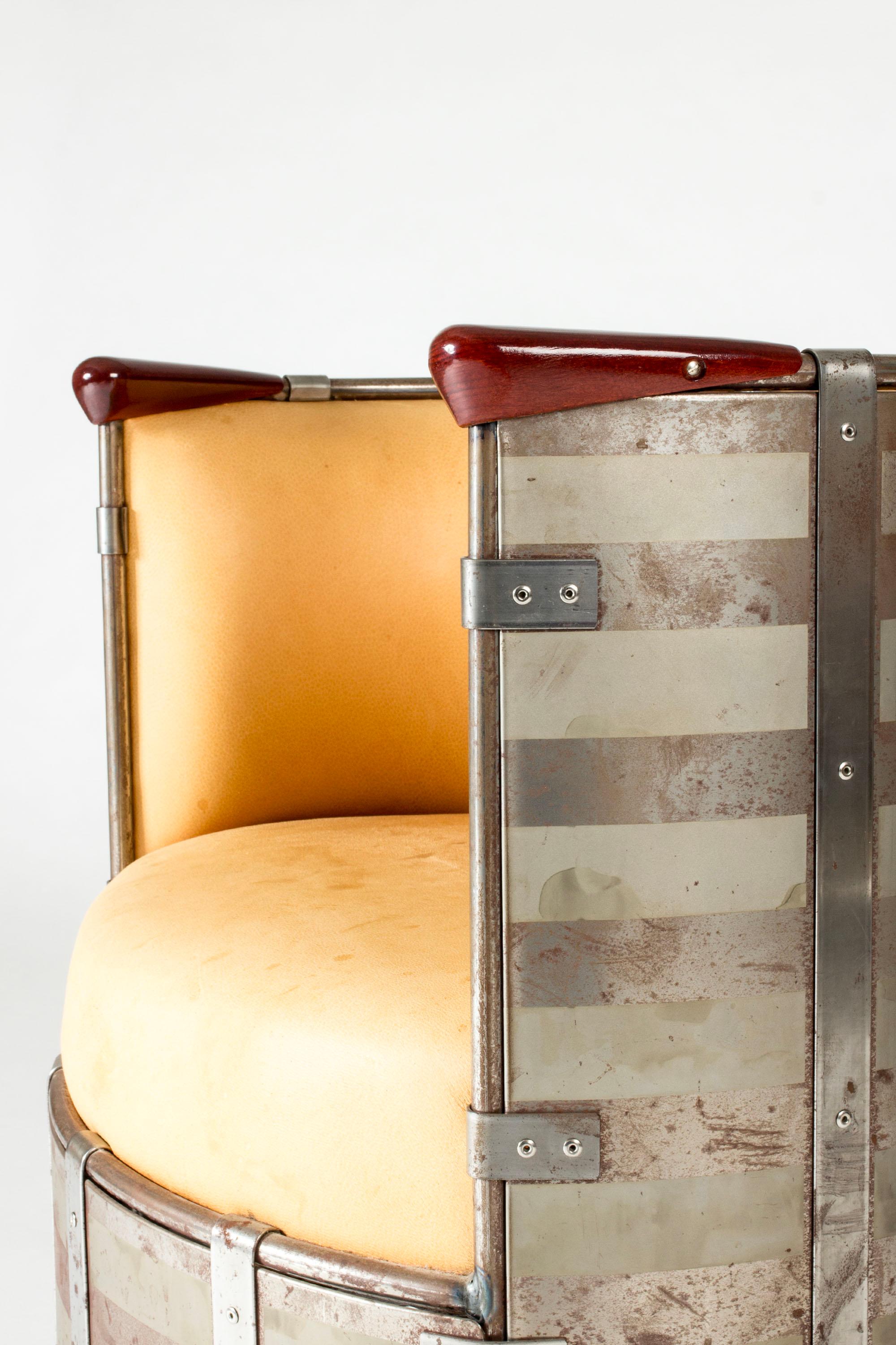 Cuir Chaise longue post-moderniste en peau d'élan, Mats Theselius, Källemo, Suède, 1991 en vente