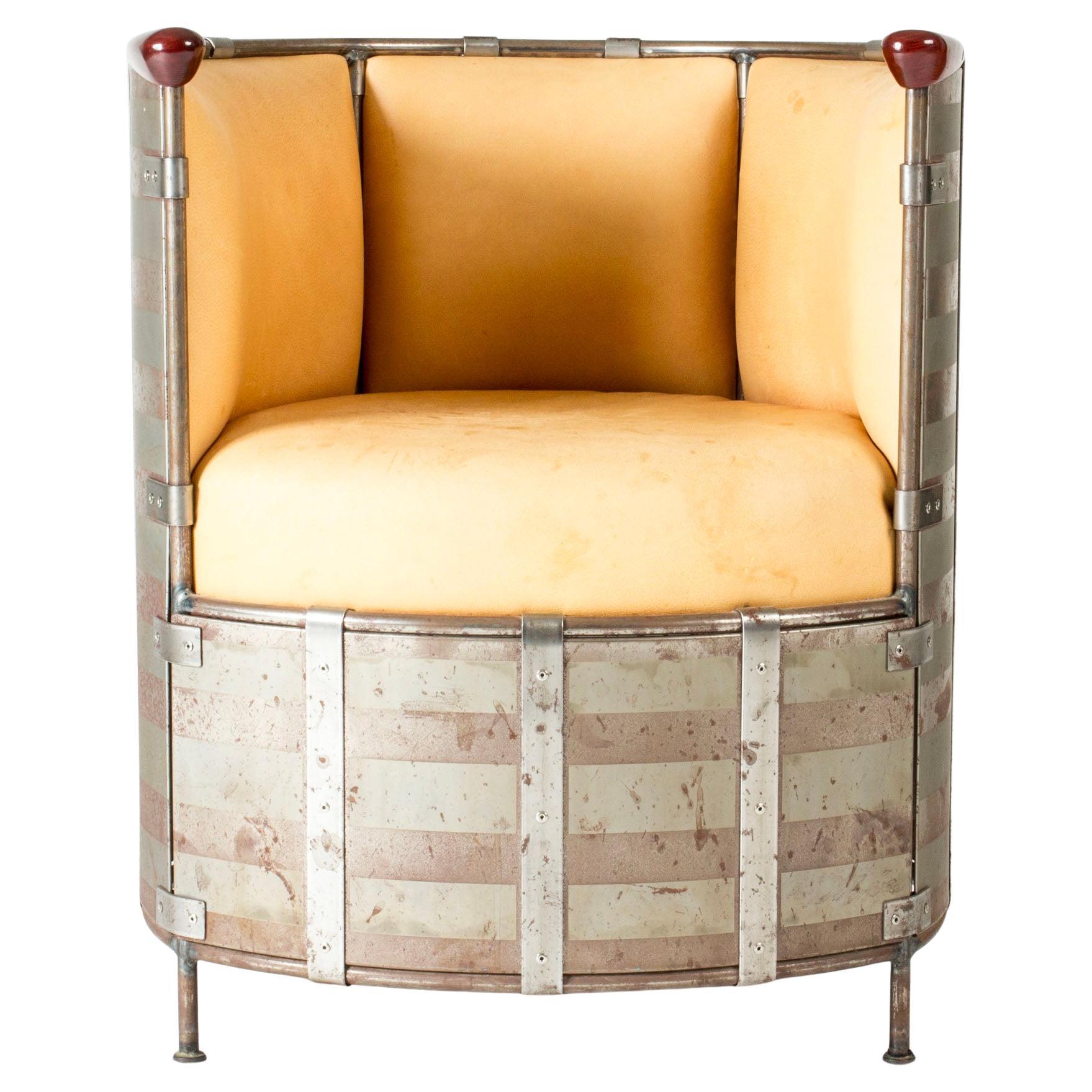 Post-Modernist "Moose Skin Lounge Chair", Mats Theselius, Källemo, Sweden, 1991