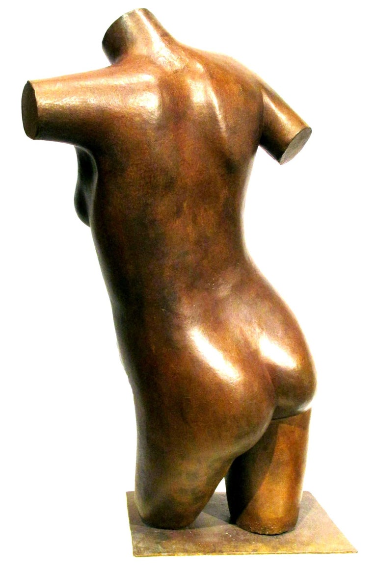 Post-Modern Very Large Post Modernist Bronze Nude Torso by George Foster, SSC For Sale