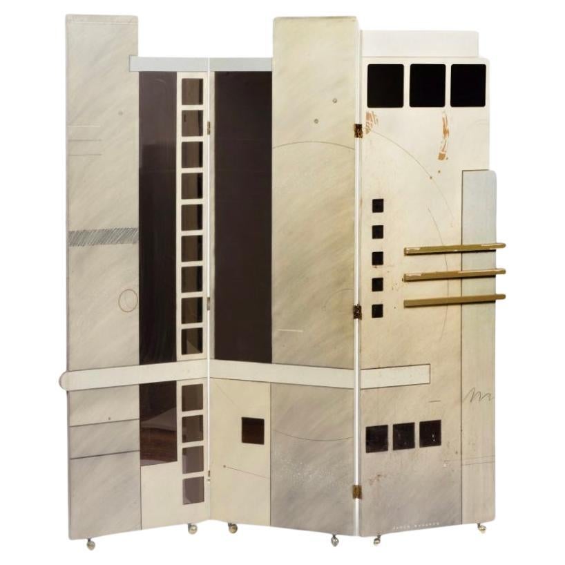 Post Modernist Screen/Room Divider, Art Deco Style by James Evanson  For Sale