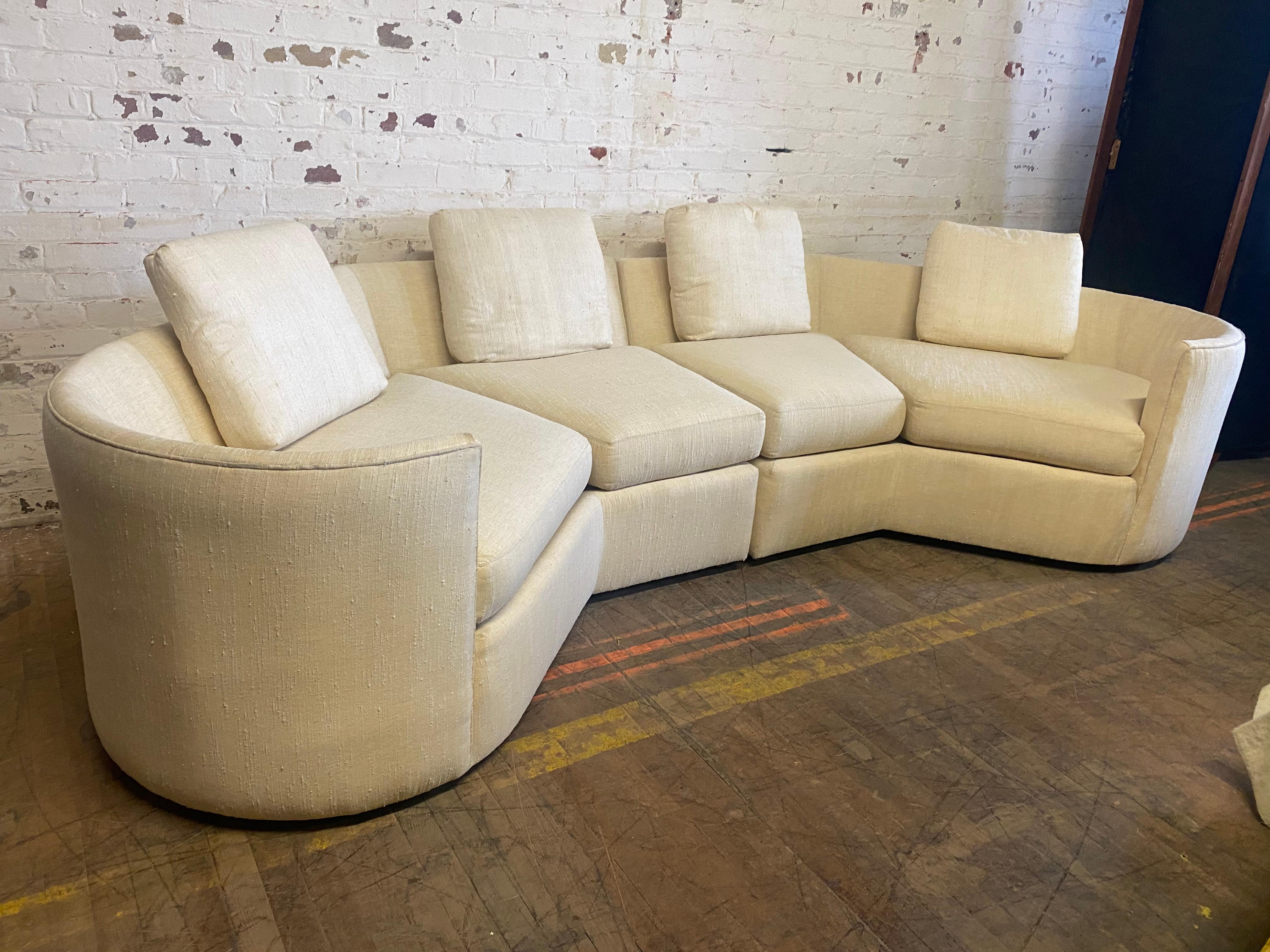 Late 20th Century Post Modernist Two-Piece Contemporary Sofa by Charak Furniture Co. For Sale