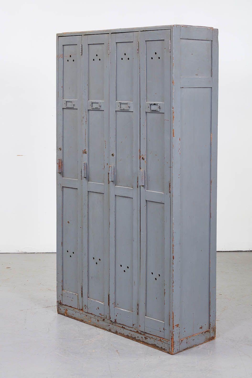 vintage wooden lockers