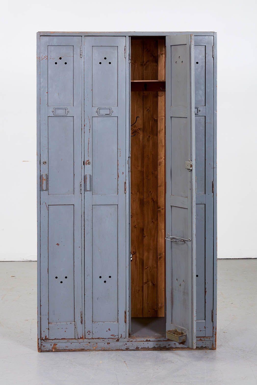 vintage wooden lockers for sale