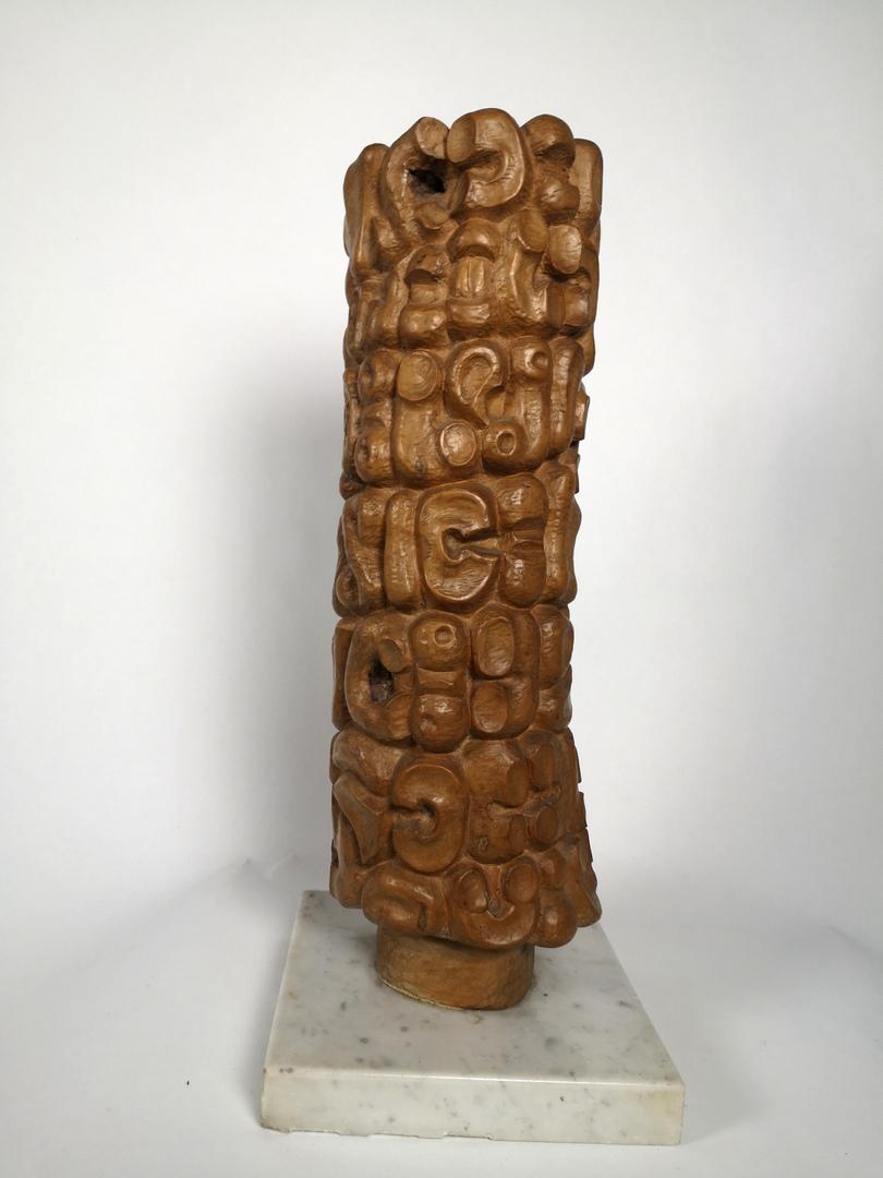 Wood Post-Organic Sculpture, by Artist Laszlo Feldman, 1970s