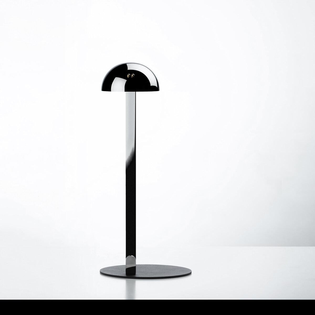 Italian Post Prandium table lamp in Polished Chrome by Davide Groppi For Sale