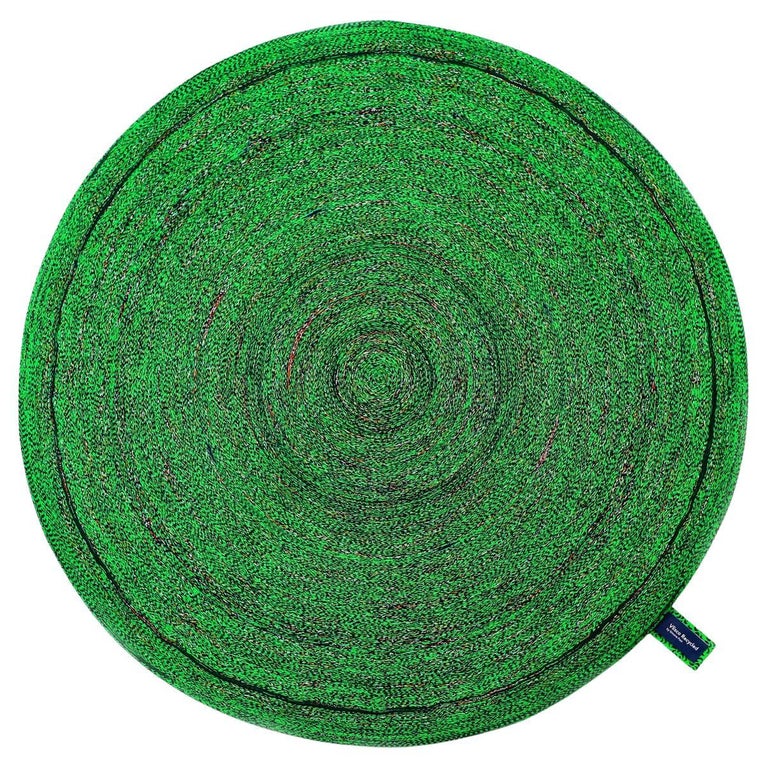 Post Vlisco Round Carpet Green 54 For Sale at 1stDibs